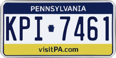 PA license plate KPI7461