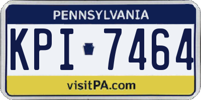 PA license plate KPI7464