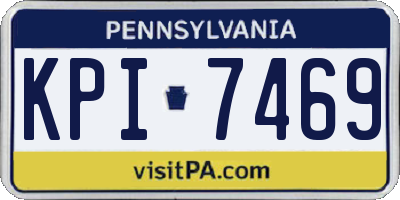 PA license plate KPI7469