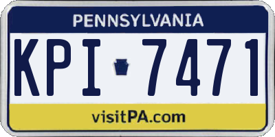 PA license plate KPI7471