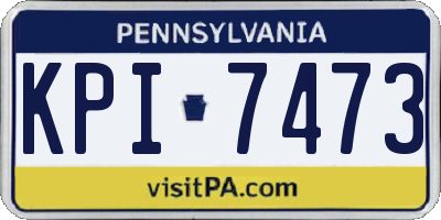 PA license plate KPI7473