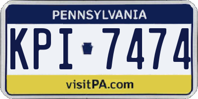 PA license plate KPI7474