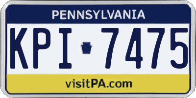 PA license plate KPI7475