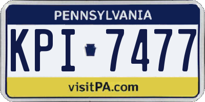 PA license plate KPI7477