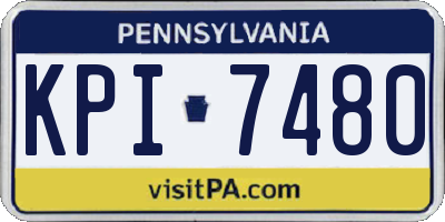 PA license plate KPI7480