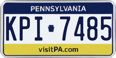 PA license plate KPI7485