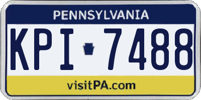 PA license plate KPI7488