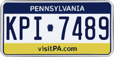 PA license plate KPI7489