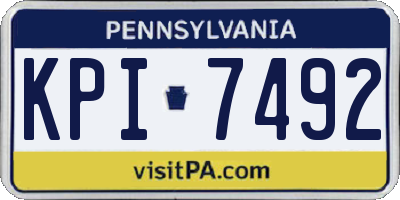 PA license plate KPI7492