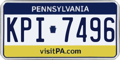 PA license plate KPI7496