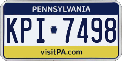 PA license plate KPI7498