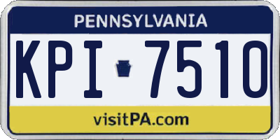 PA license plate KPI7510