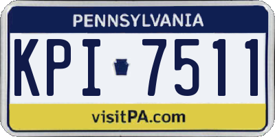 PA license plate KPI7511