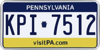 PA license plate KPI7512