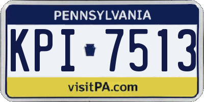 PA license plate KPI7513