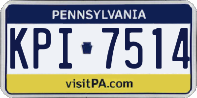 PA license plate KPI7514