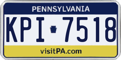 PA license plate KPI7518