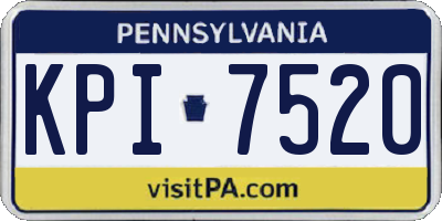 PA license plate KPI7520