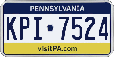 PA license plate KPI7524