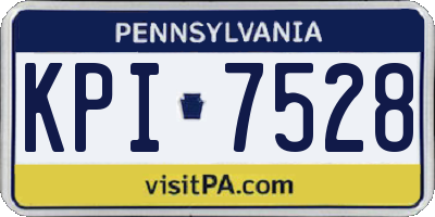 PA license plate KPI7528