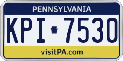 PA license plate KPI7530