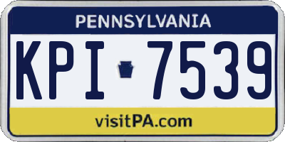 PA license plate KPI7539