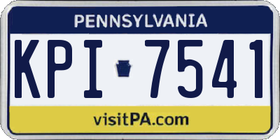 PA license plate KPI7541