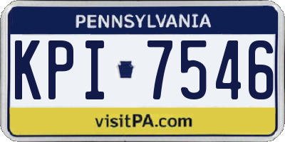 PA license plate KPI7546