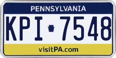 PA license plate KPI7548