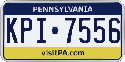 PA license plate KPI7556
