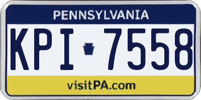 PA license plate KPI7558
