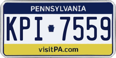 PA license plate KPI7559