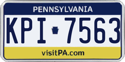 PA license plate KPI7563
