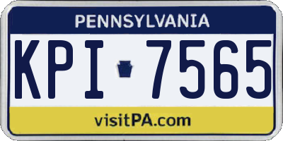 PA license plate KPI7565
