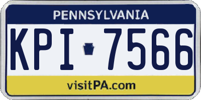 PA license plate KPI7566