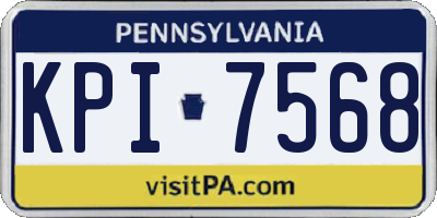PA license plate KPI7568