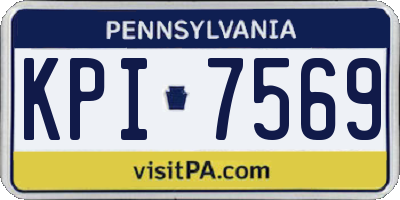 PA license plate KPI7569