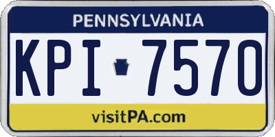 PA license plate KPI7570