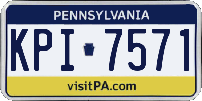 PA license plate KPI7571