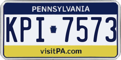 PA license plate KPI7573