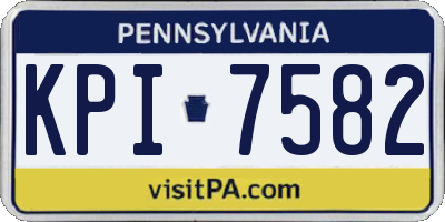 PA license plate KPI7582