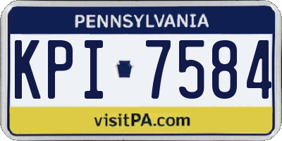PA license plate KPI7584