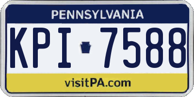PA license plate KPI7588