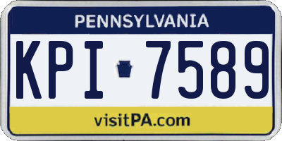 PA license plate KPI7589