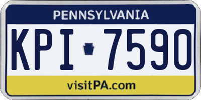 PA license plate KPI7590