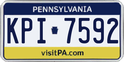 PA license plate KPI7592