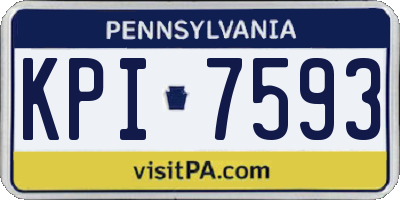 PA license plate KPI7593