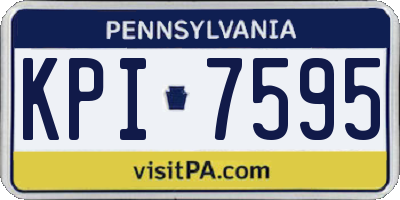 PA license plate KPI7595