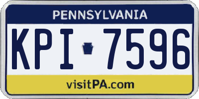 PA license plate KPI7596