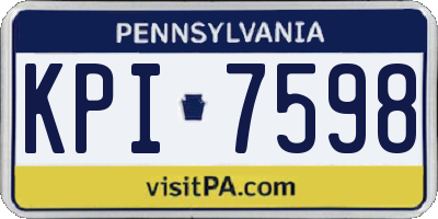 PA license plate KPI7598